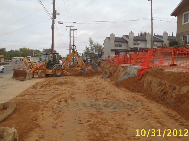 In front of Sierra Oaks Apartments